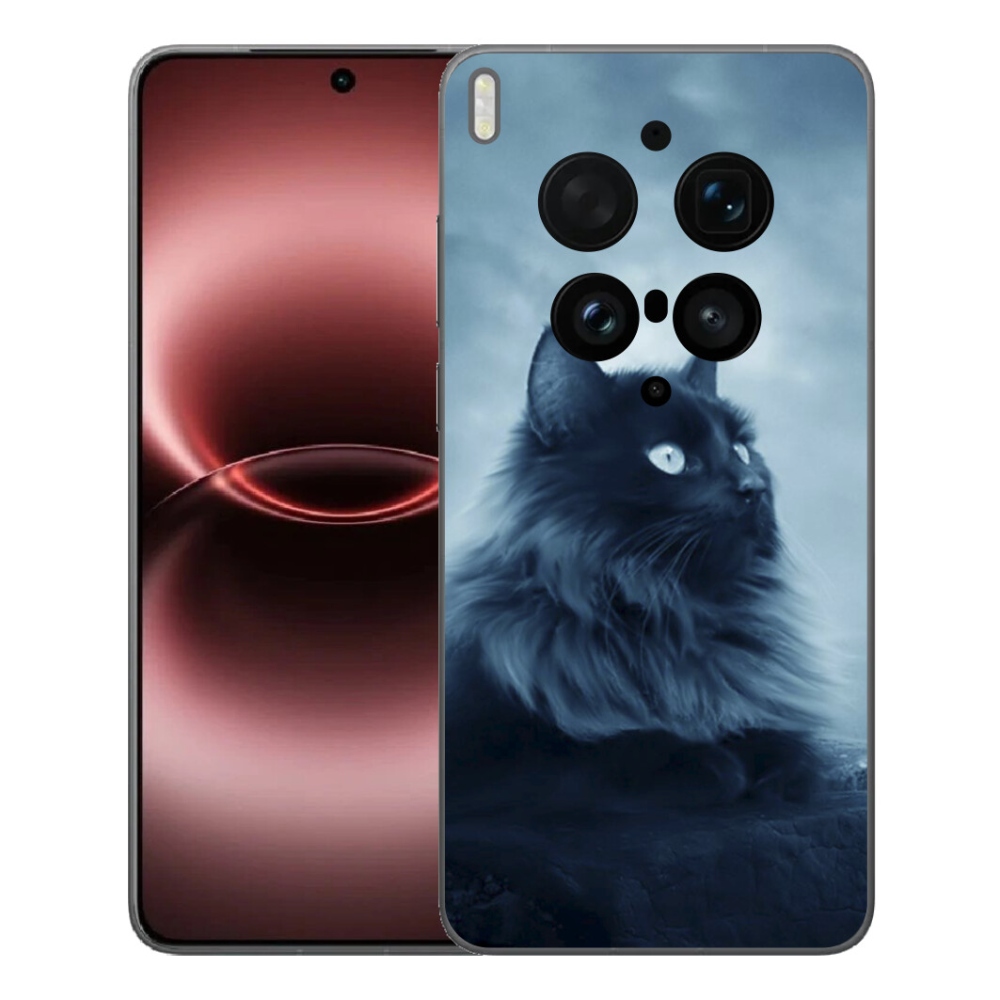 Gelový kryt mmCase na Vivo X300 Ultra - černá kočka 1