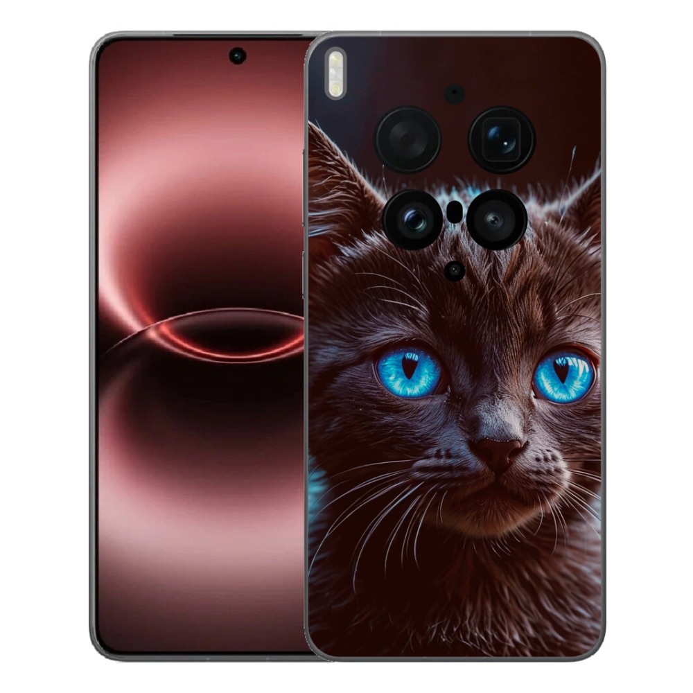 Gelový kryt mmCase na Vivo X300 Ultra - černé kotě 2