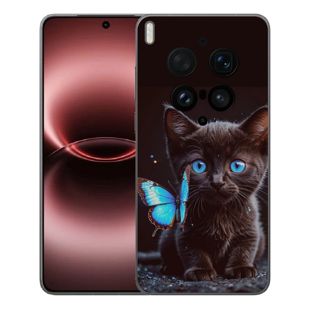 Gelový kryt mmCase na Vivo X300 Ultra - černé kotě 3