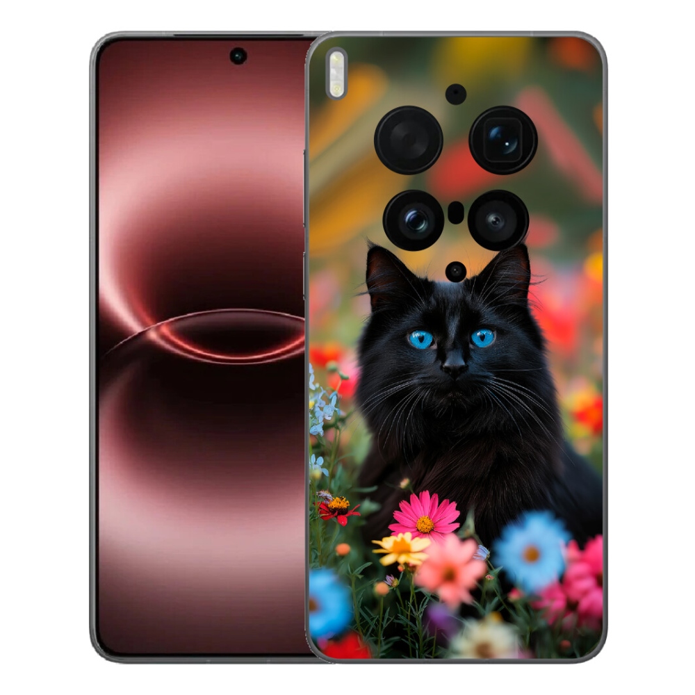 Gelový kryt mmCase na Vivo X300 Ultra - černé kotě 4