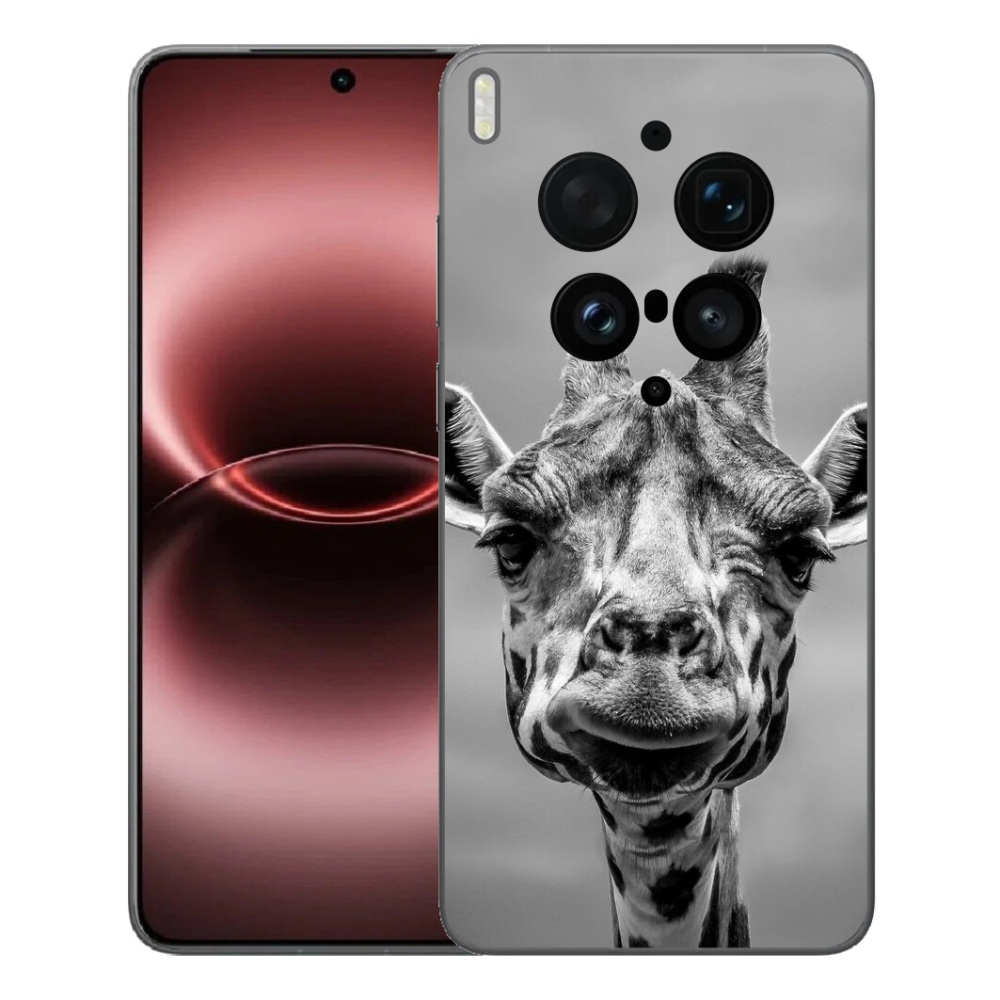 Gelový kryt mmCase na Vivo X300 Ultra - černobílá žirafa