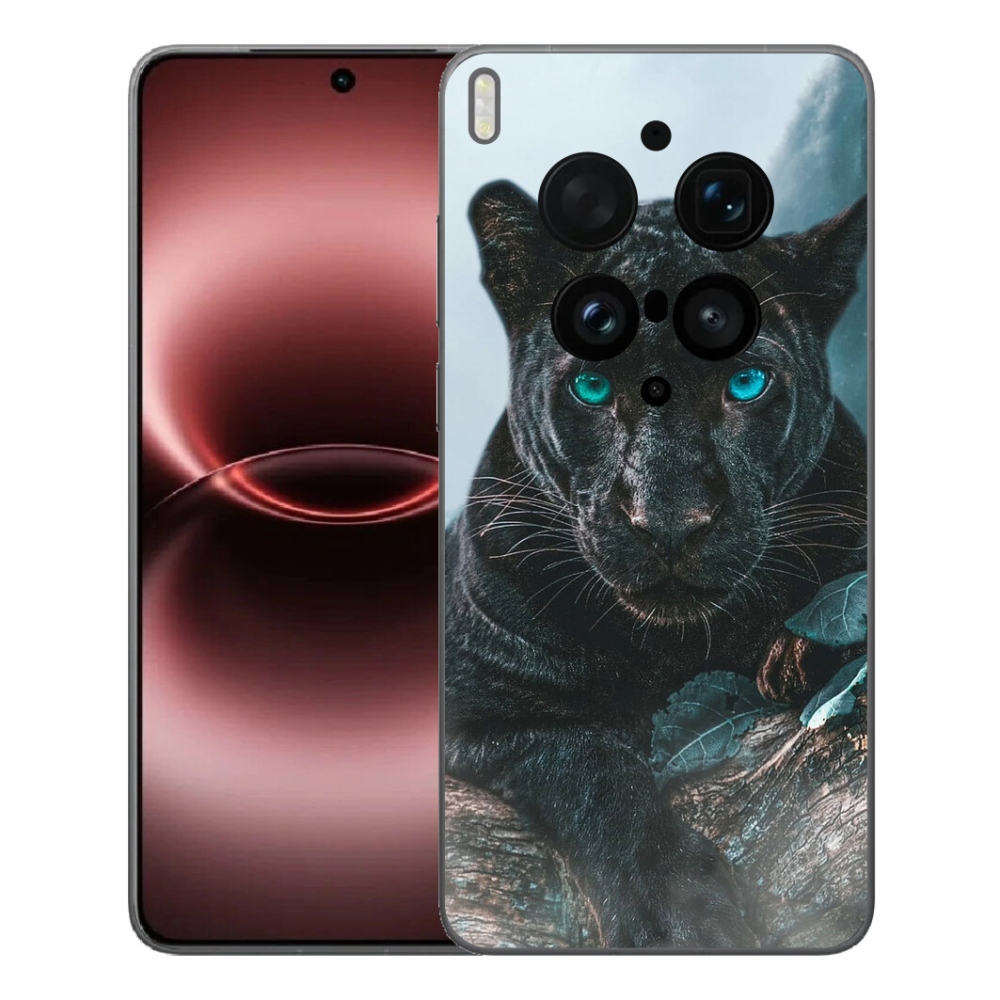 Gelový kryt mmCase na Vivo X300 Ultra - černý panter