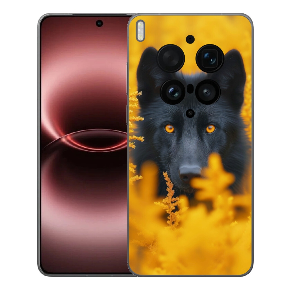 Gelový kryt mmCase na Vivo X300 Ultra - černý vlk 2