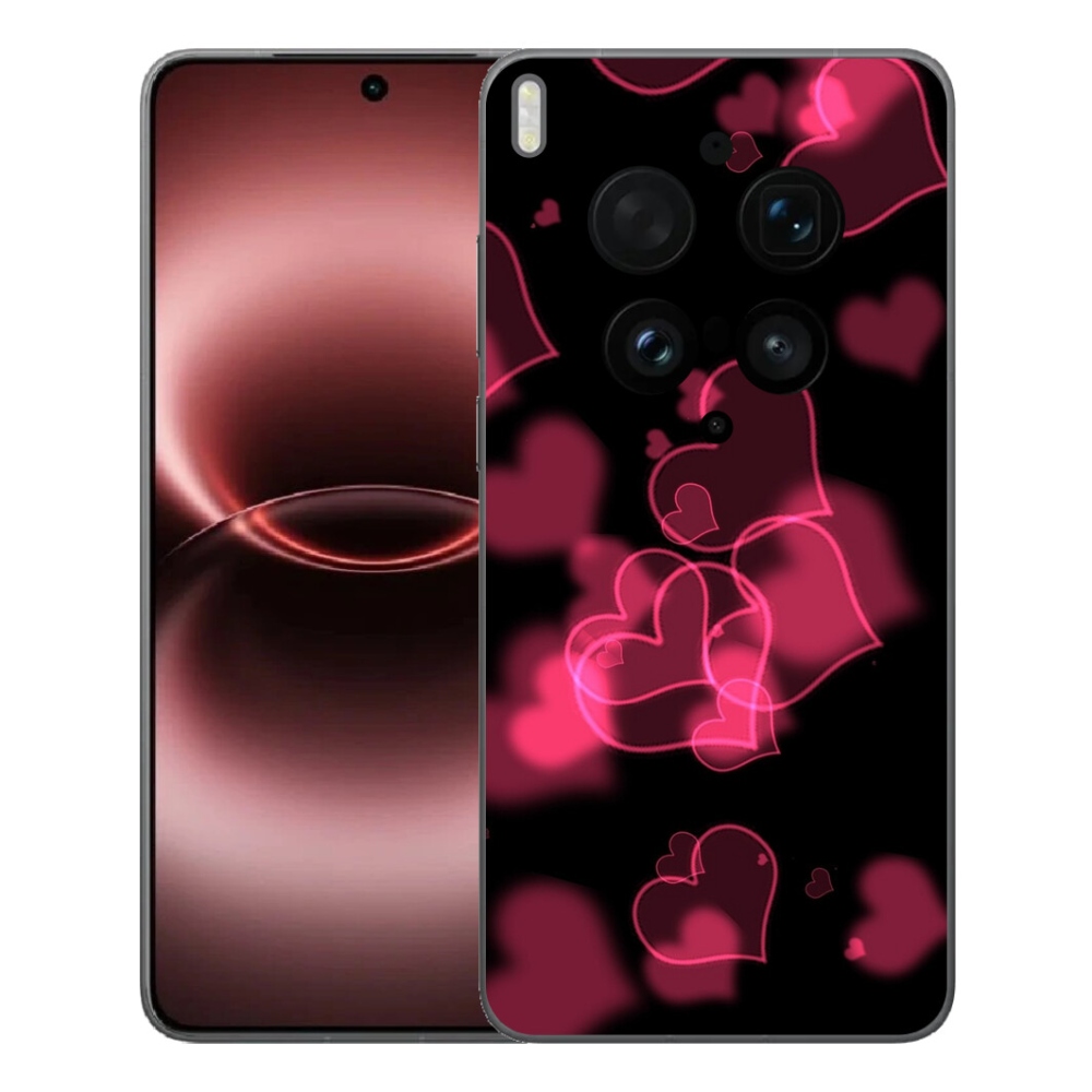 Gelový kryt mmCase na Vivo X300 Ultra - červená srdíčka