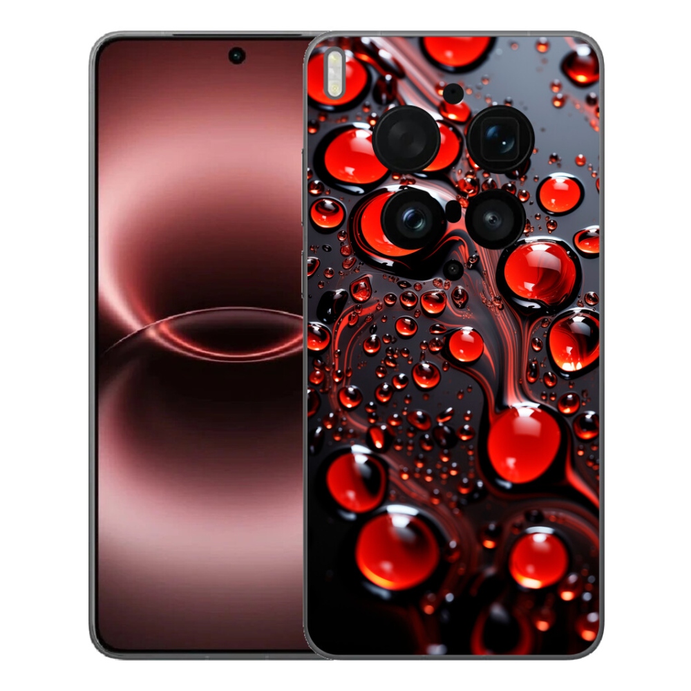 Gelový kryt mmCase na Vivo X300 Ultra - červené kapky 2