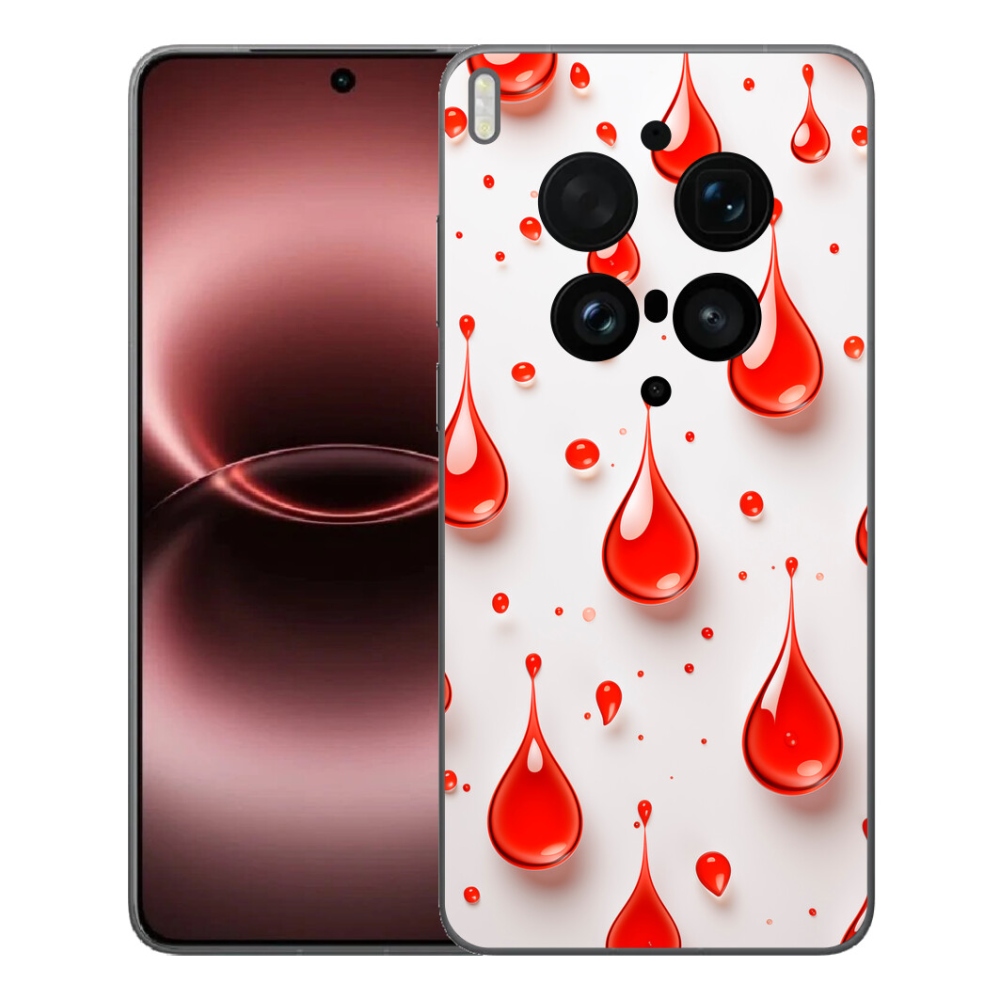 Gelový kryt mmCase na Vivo X300 Ultra - červené kapky