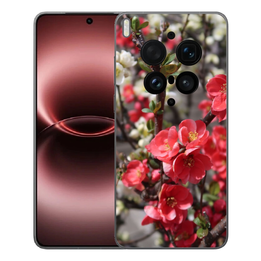 Gelový kryt mmCase na Vivo X300 Ultra - červené květy
