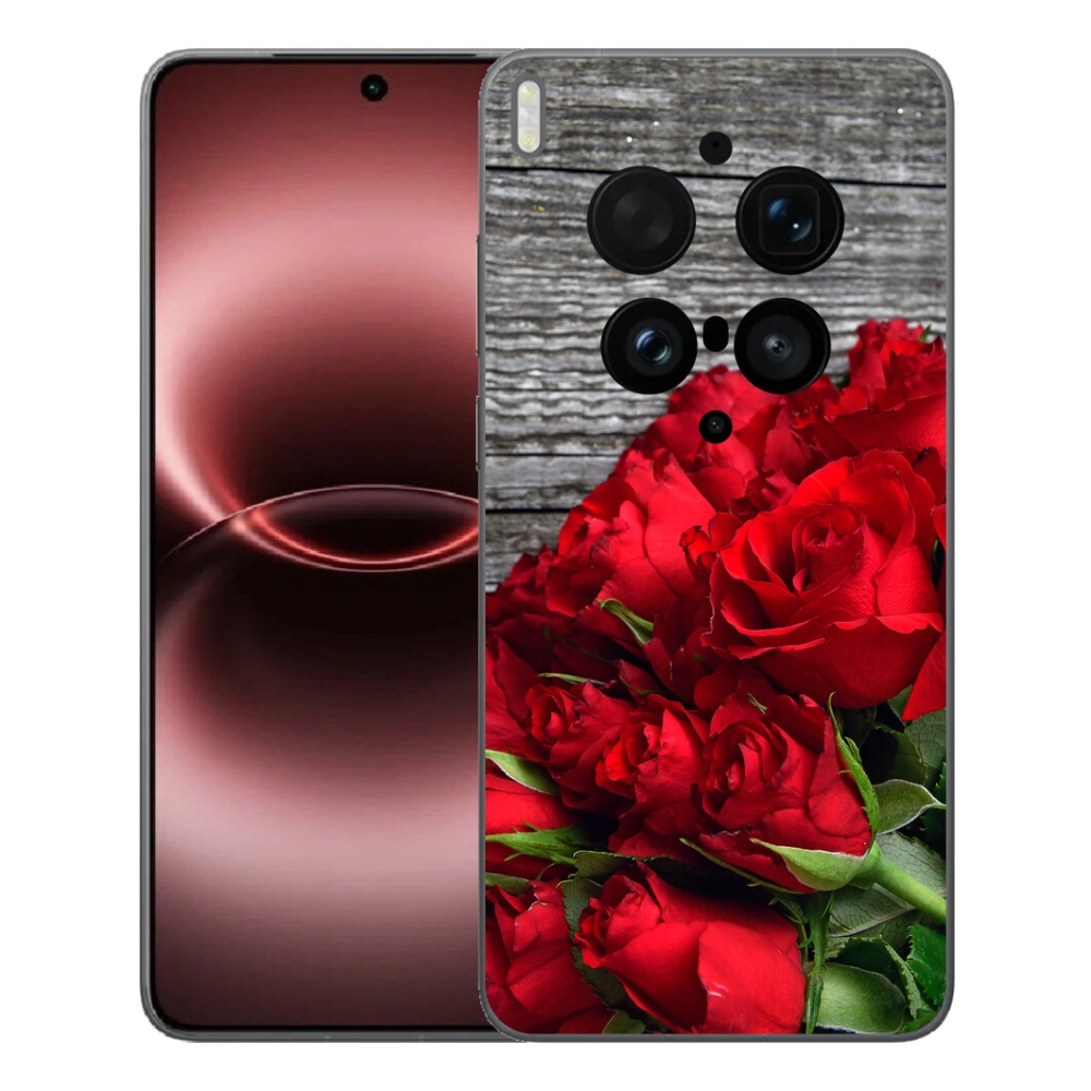 Gelový kryt mmCase na Vivo X300 Ultra - červené růže