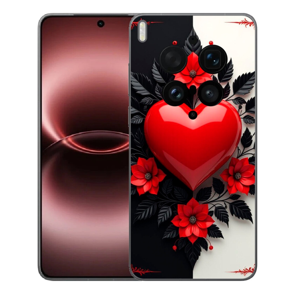 Gelový kryt mmCase na Vivo X300 Ultra - červené srdce