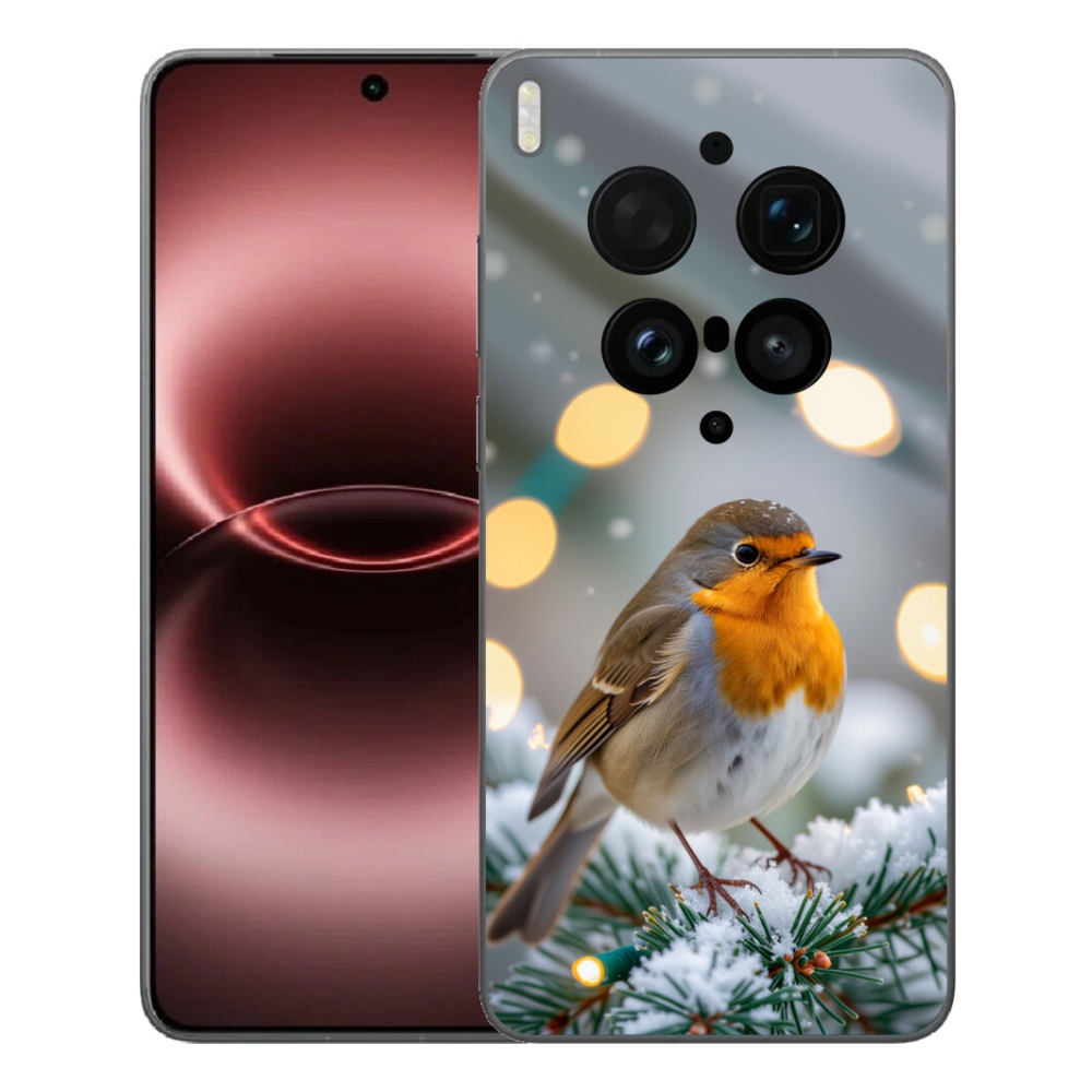 Gelový kryt mmCase na Vivo X300 Ultra - červenka v zimě