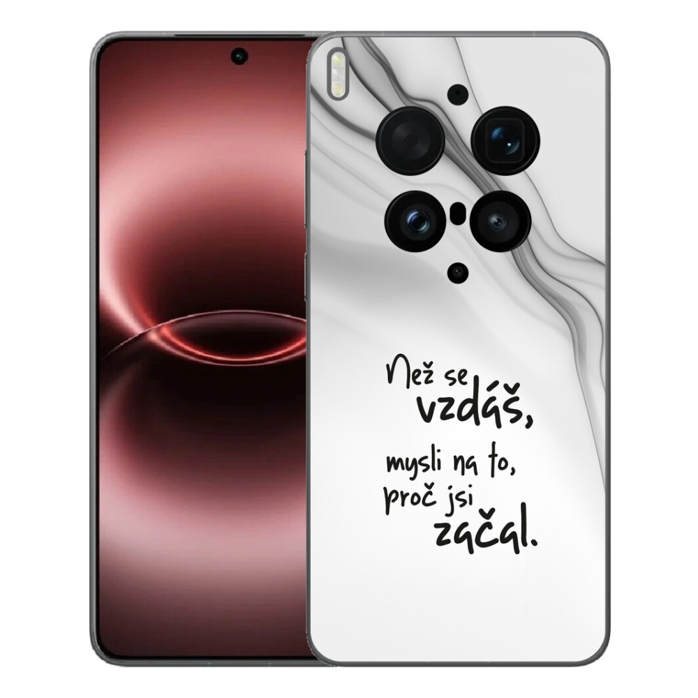 Gelový kryt mmCase na Vivo X300 Ultra - citát 2 bílé pozadí