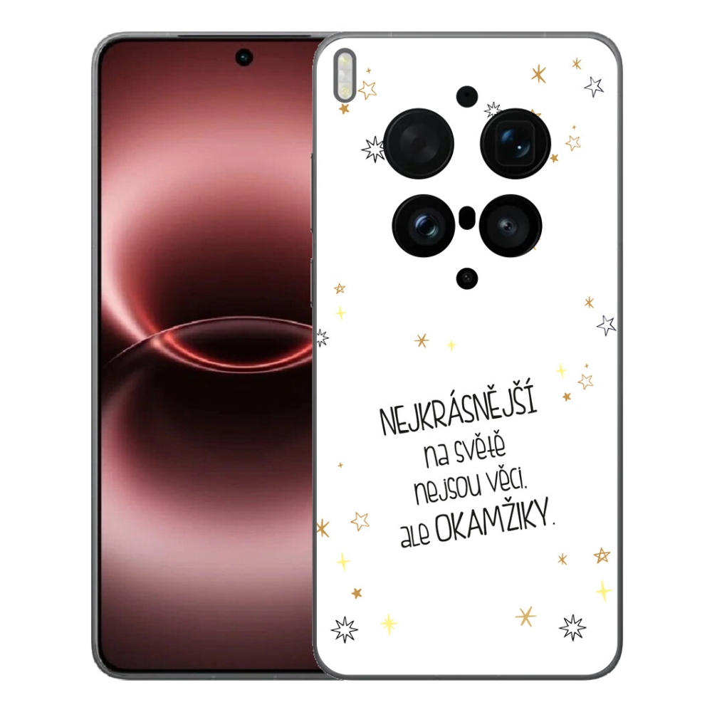 Gelový kryt mmCase na Vivo X300 Ultra - citát 4 bílé pozadí