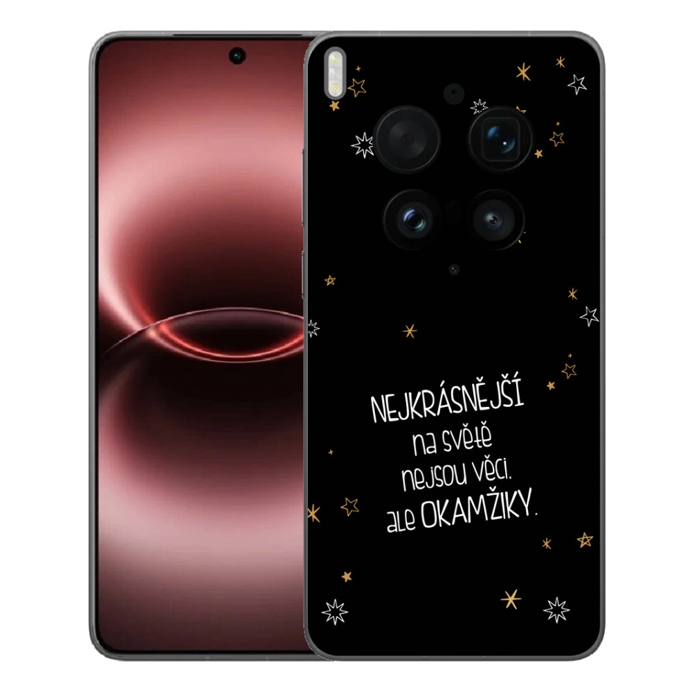 Gelový kryt mmCase na Vivo X300 Ultra - citát 4 černé pozadí