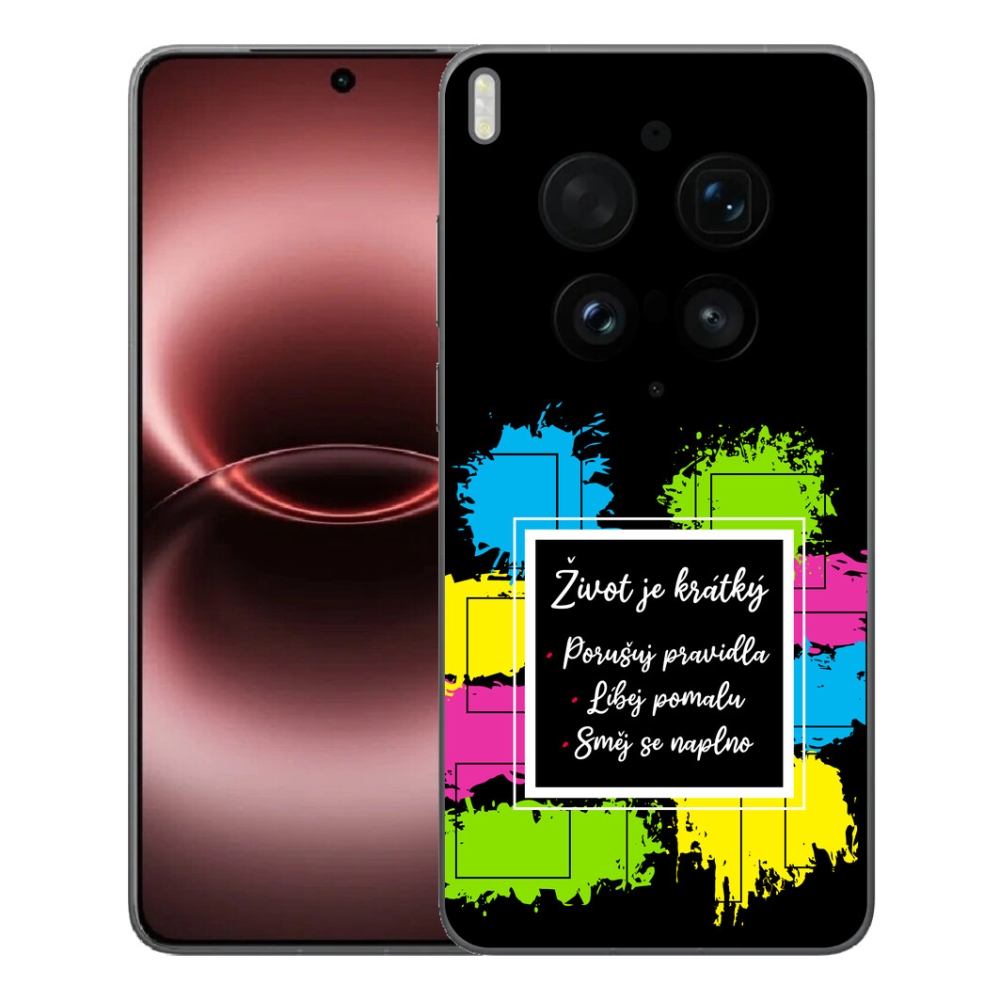 Gelový kryt mmCase na Vivo X300 Ultra - citát 5 černé pozadí