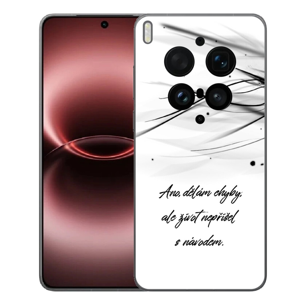 Gelový kryt mmCase na Vivo X300 Ultra - citát bílé pozadí