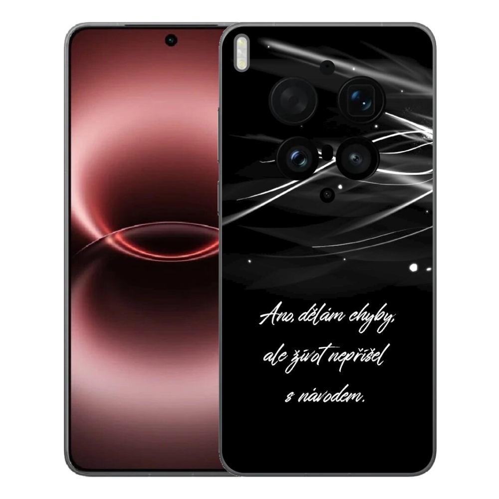 Gelový kryt mmCase na Vivo X300 Ultra - citát černé pozadí