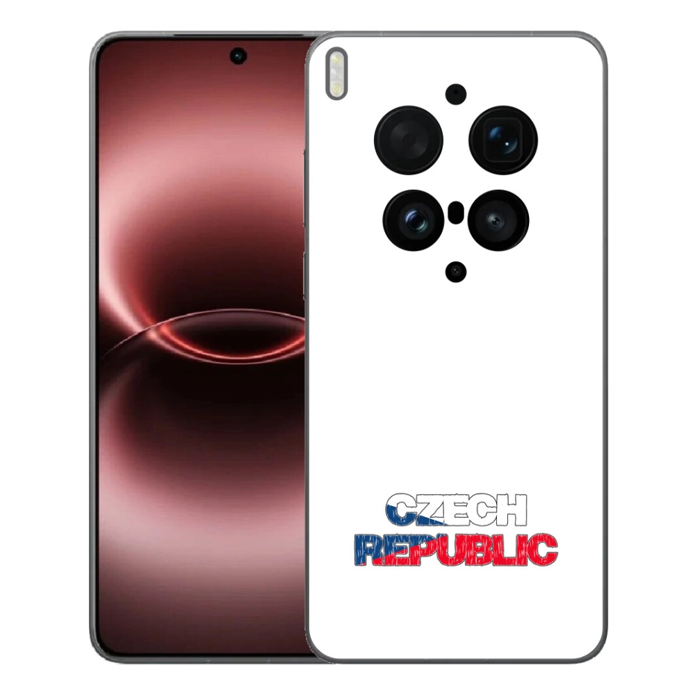 Gelový kryt mmCase na Vivo X300 Ultra - Czech Republic bílé pozadí