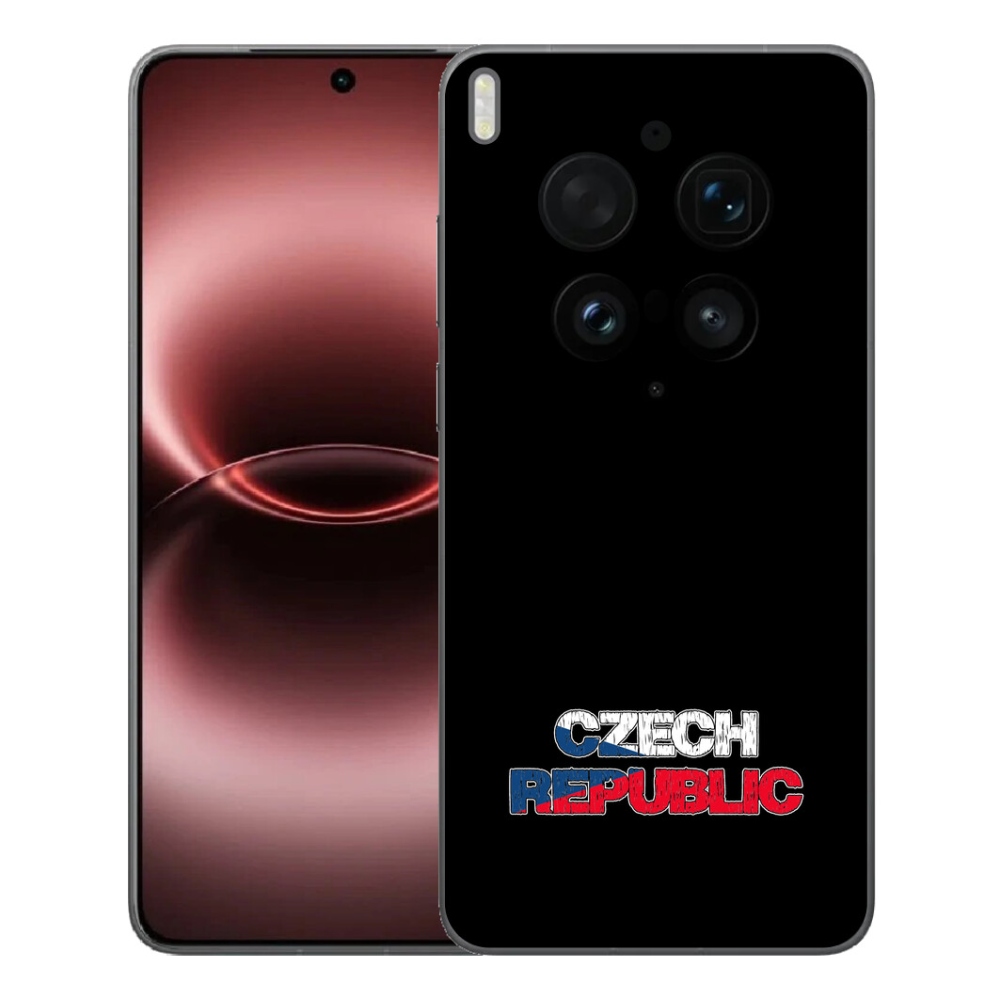 Gelový kryt mmCase na Vivo X300 Ultra - Czech Republic černé pozadí