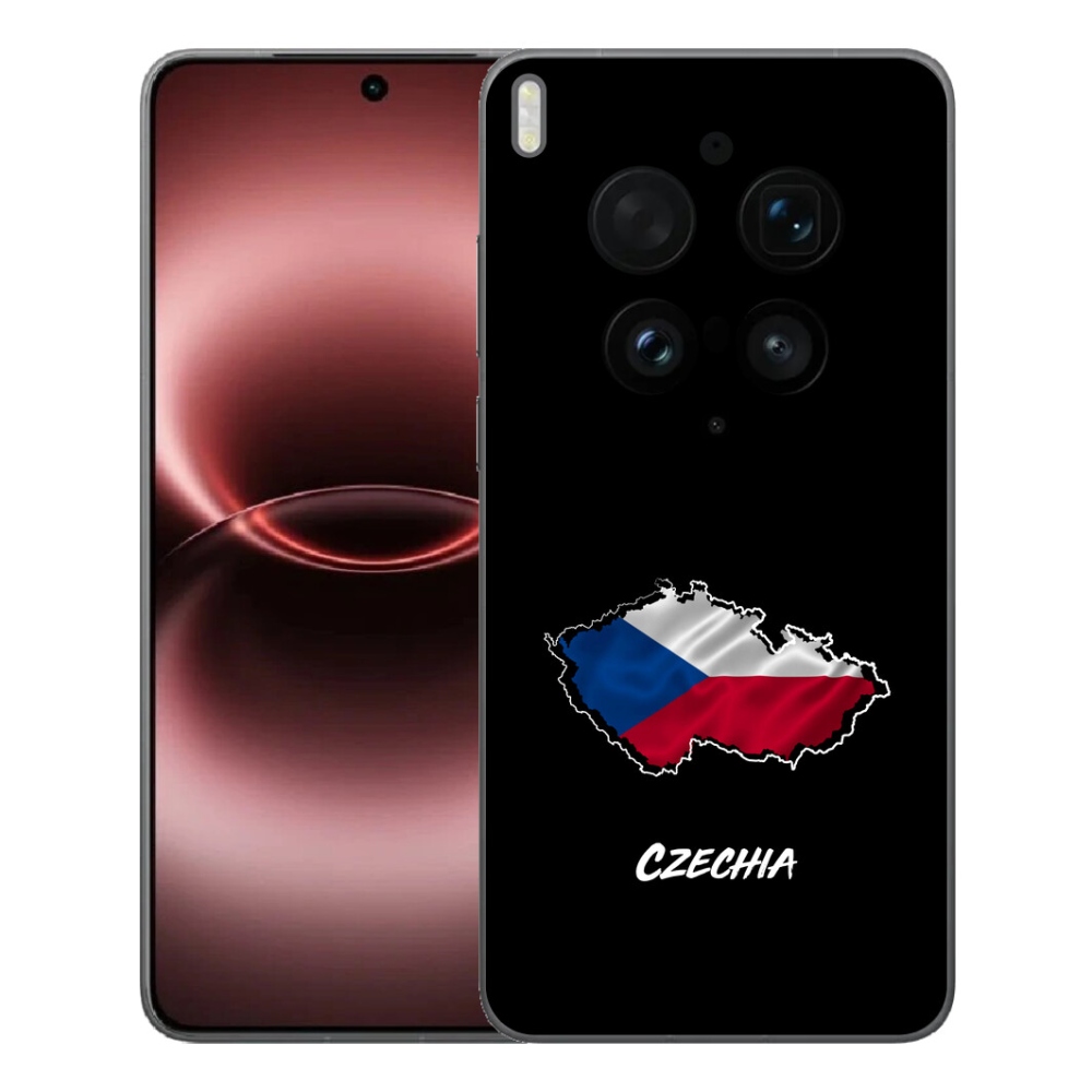 Gelový kryt mmCase na Vivo X300 Ultra - Czechia černé pozadí