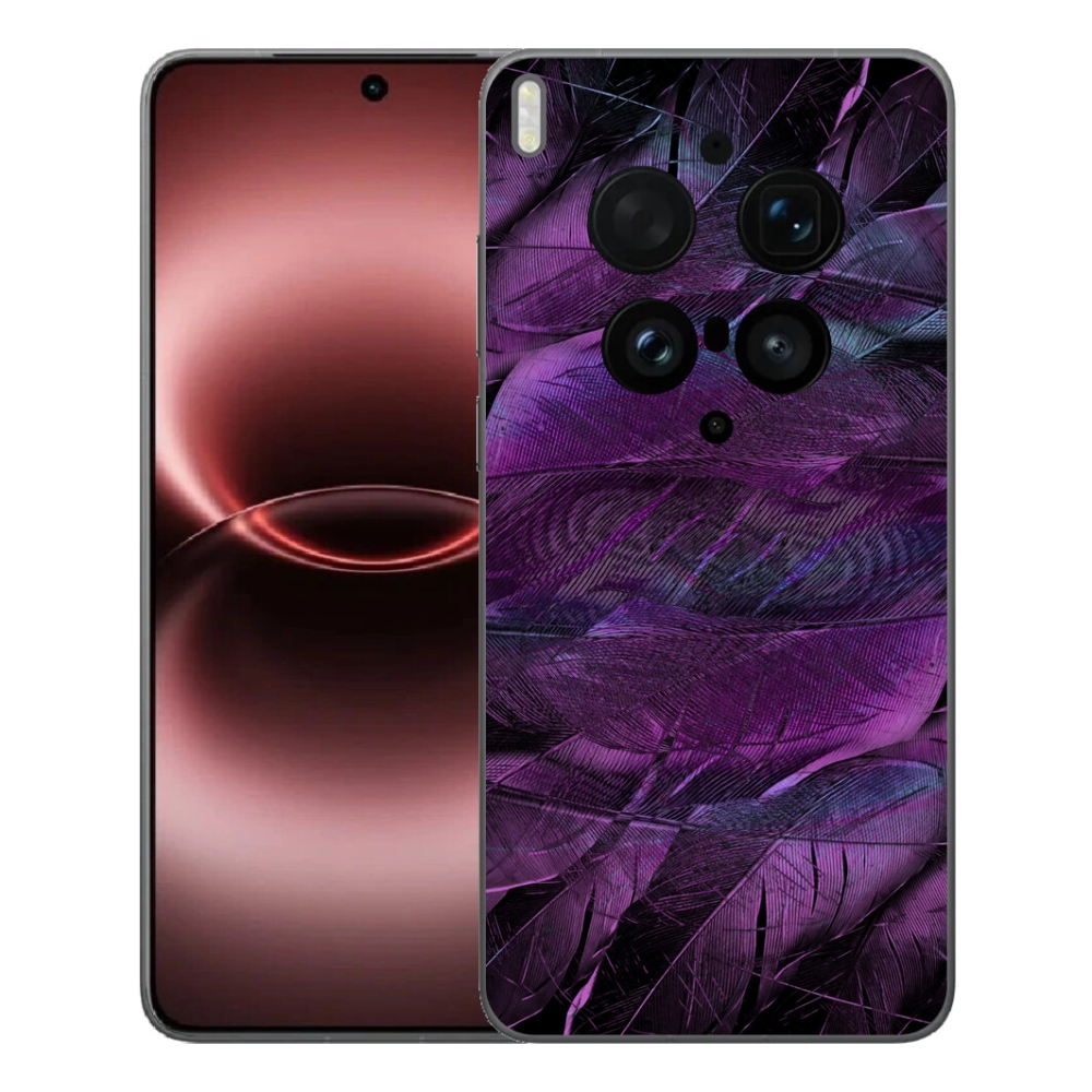 Gelový kryt mmCase na Vivo X300 Ultra - fialová pírka