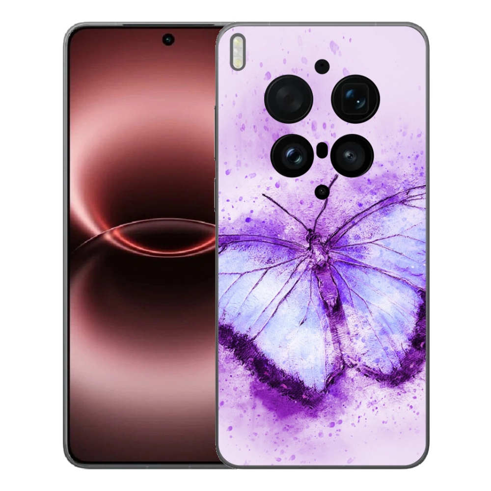 Gelový kryt mmCase na Vivo X300 Ultra - fialový motýl