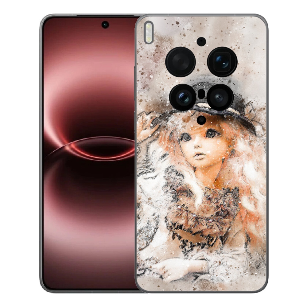 Gelový kryt mmCase na Vivo X300 Ultra - holčička s kloboukem