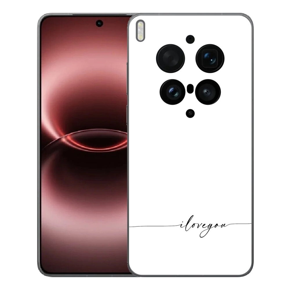 Gelový kryt mmCase na Vivo X300 Ultra - I love you bílé pozadí