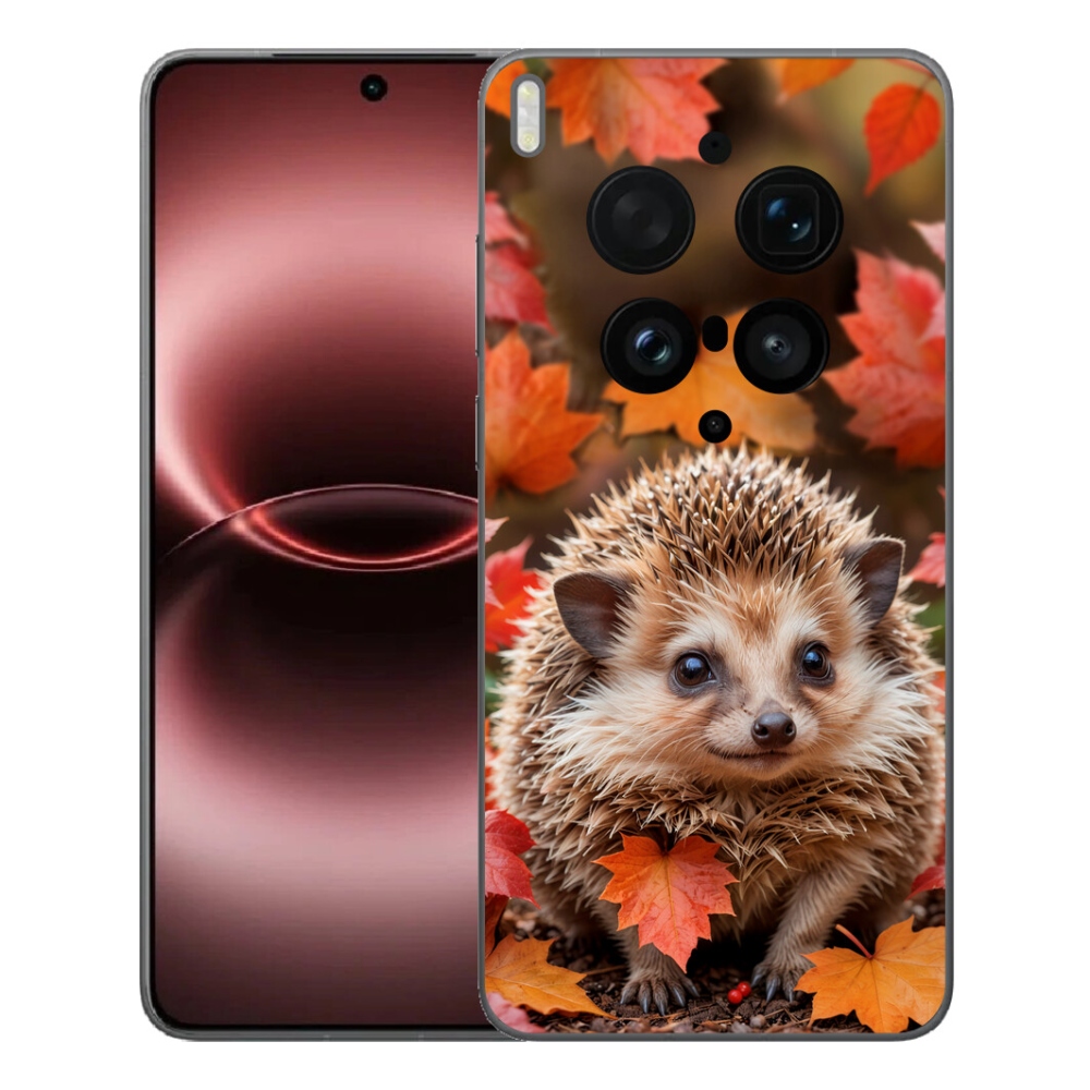 Gelový kryt mmCase na Vivo X300 Ultra - ježek v listí