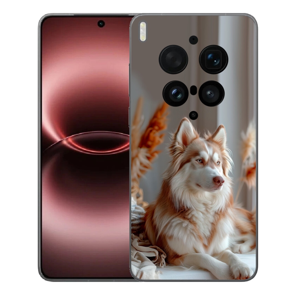 Gelový kryt mmCase na Vivo X300 Ultra - klidný sibiřský husky