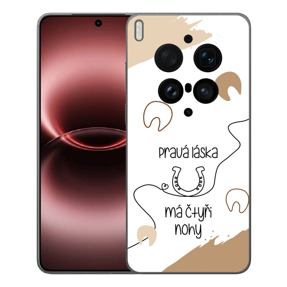 Gelový kryt mmCase na Vivo X300 Ultra - koňský motiv bílé pozadí