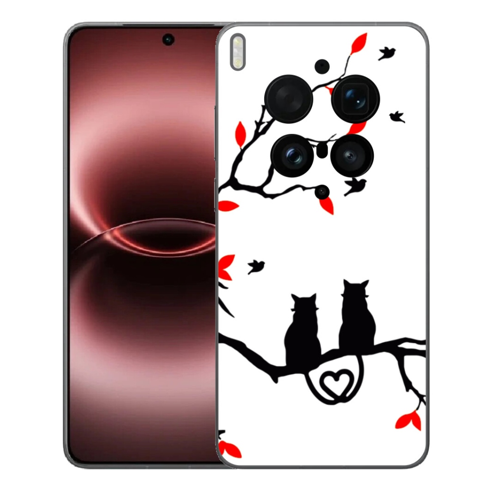 Gelový kryt mmCase na Vivo X300 Ultra - kočičí láska