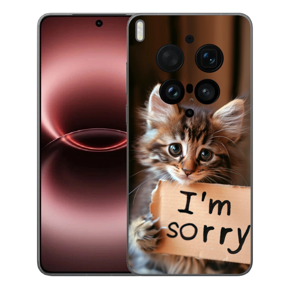 Gelový kryt mmCase na Vivo X300 Ultra - kočíčí omluva