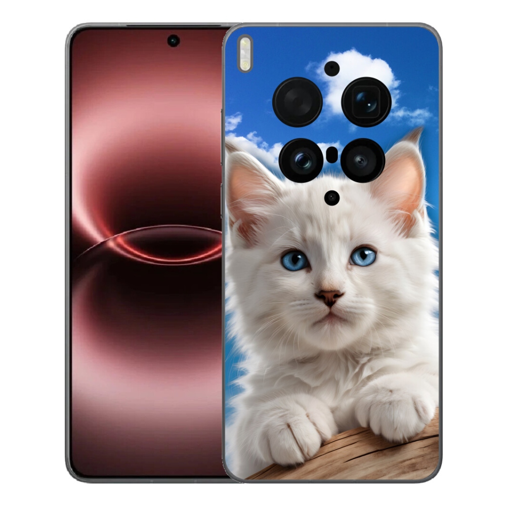 Gelový kryt mmCase na Vivo X300 Ultra - kotě a oblaka