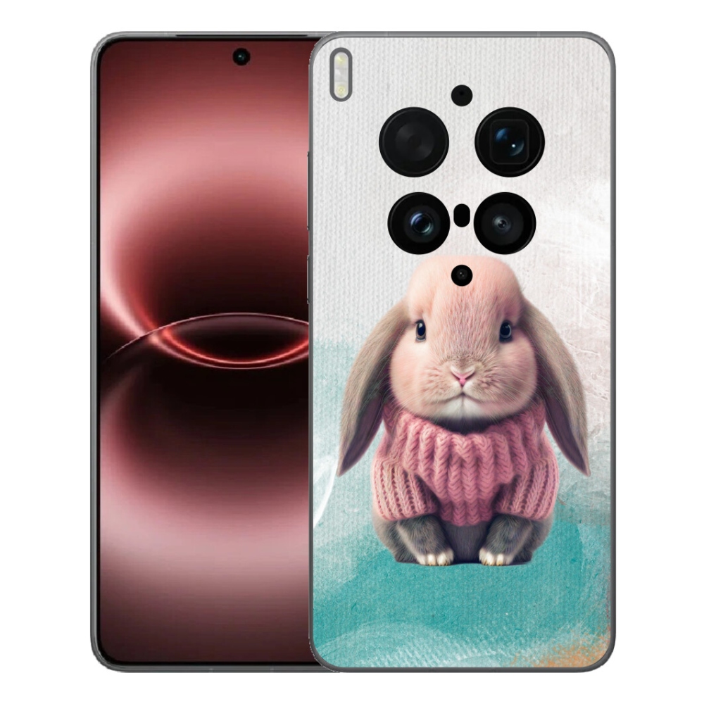 Gelový kryt mmCase na Vivo X300 Ultra - králíček ve svetru