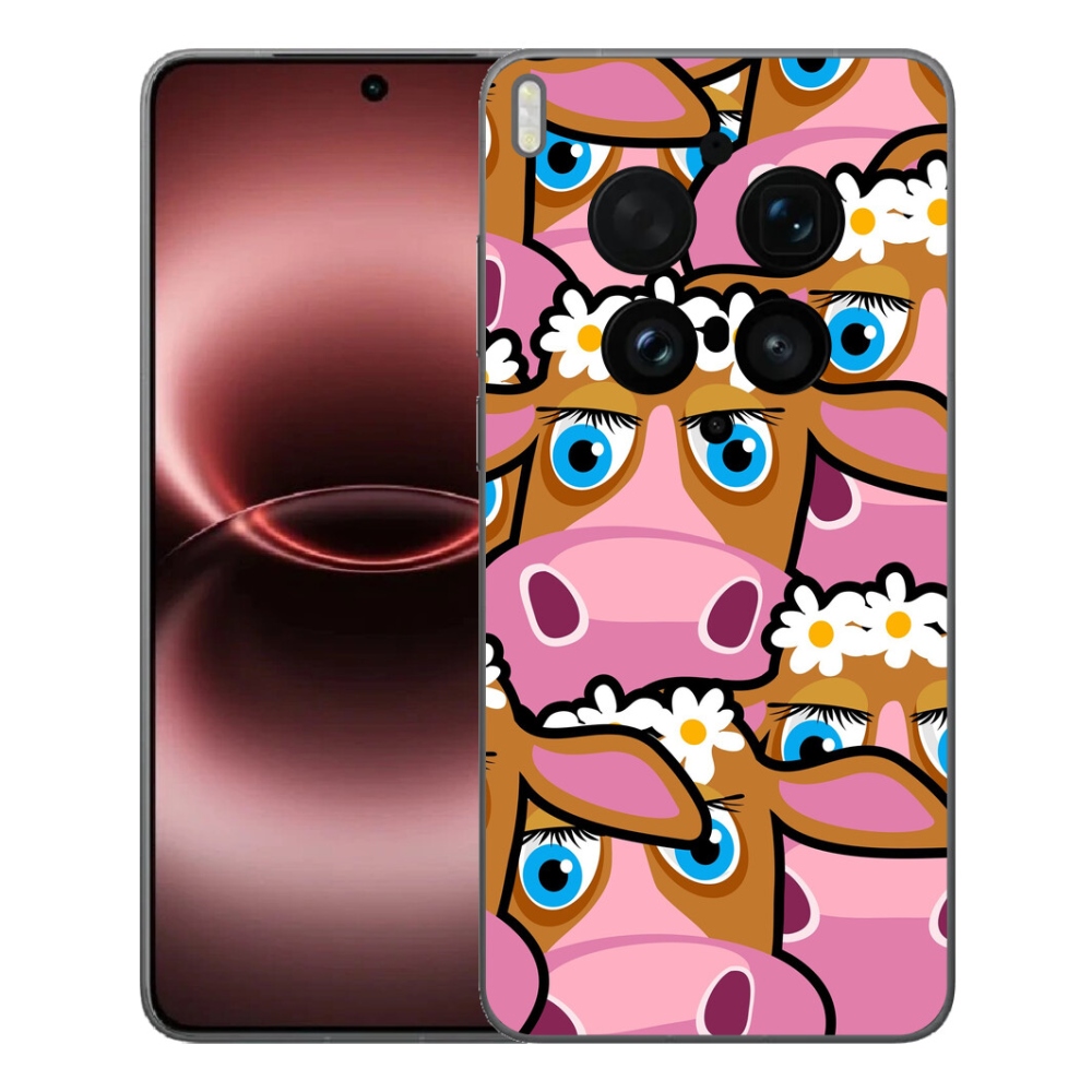 Gelový kryt mmCase na Vivo X300 Ultra - kreslené kravičky