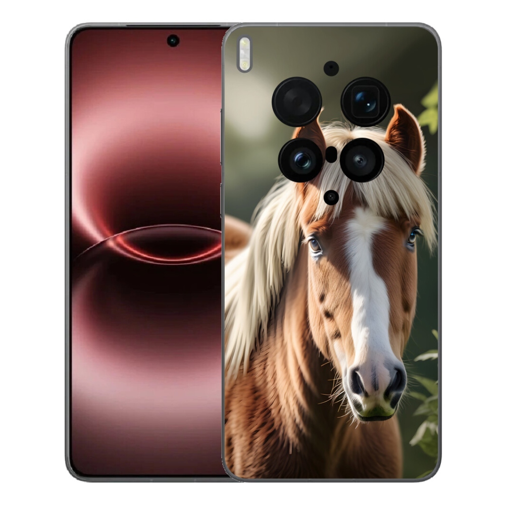 Gelový kryt mmCase na Vivo X300 Ultra - kůň se světlou hřívou