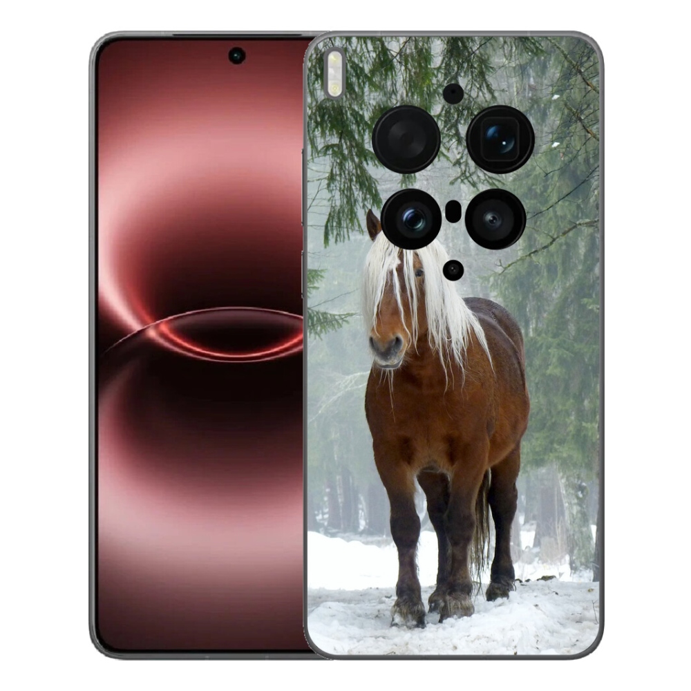 Gelový kryt mmCase na Vivo X300 Ultra - kůň v lese