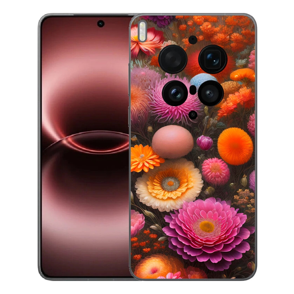 Gelový kryt mmCase na Vivo X300 Ultra - květinová kompozice