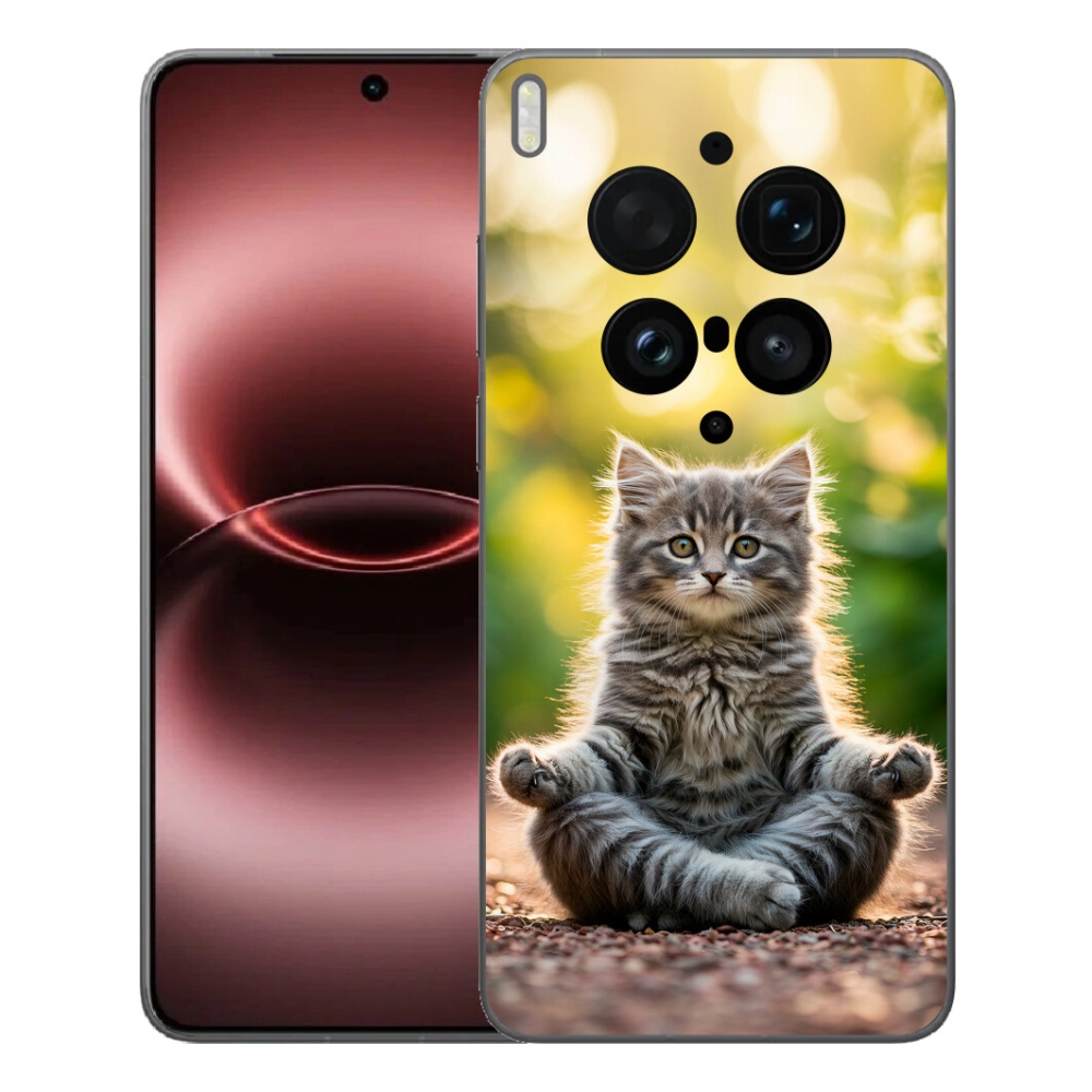 Gelový kryt mmCase na Vivo X300 Ultra - meditující kotě