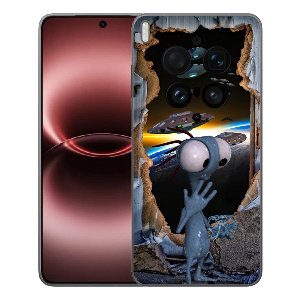 Gelový kryt mmCase na Vivo X300 Ultra - mimozemšťan