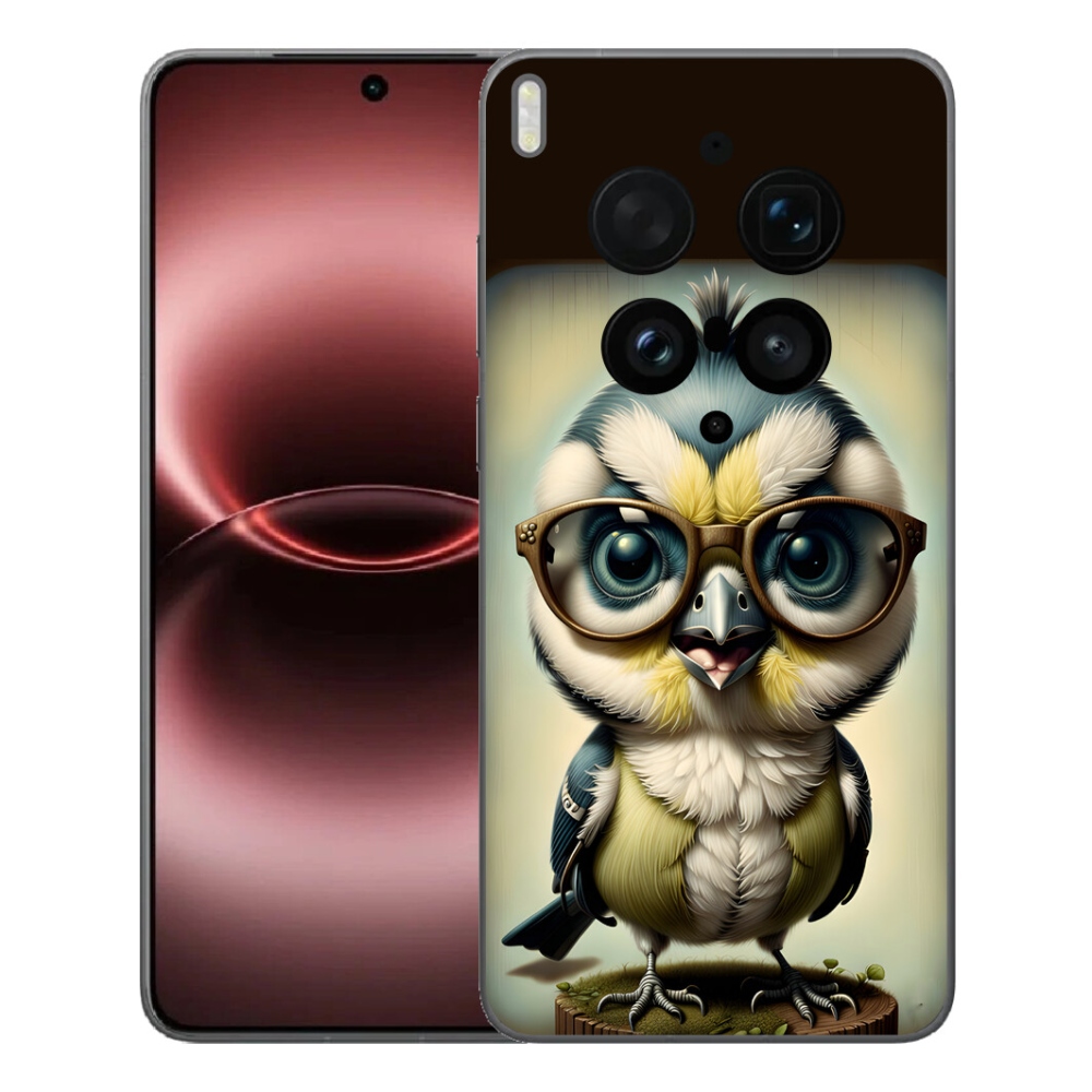 Gelový kryt mmCase na Vivo X300 Ultra - mládě s brýlemi
