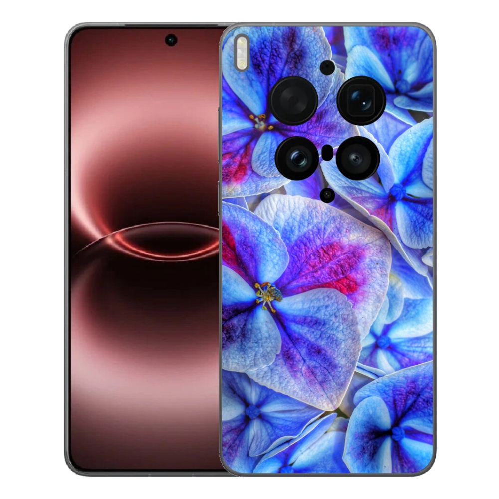 Gelový kryt mmCase na Vivo X300 Ultra - modré květy 1