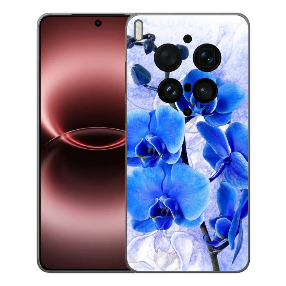 Gelový kryt mmCase na Vivo X300 Ultra - modré květy