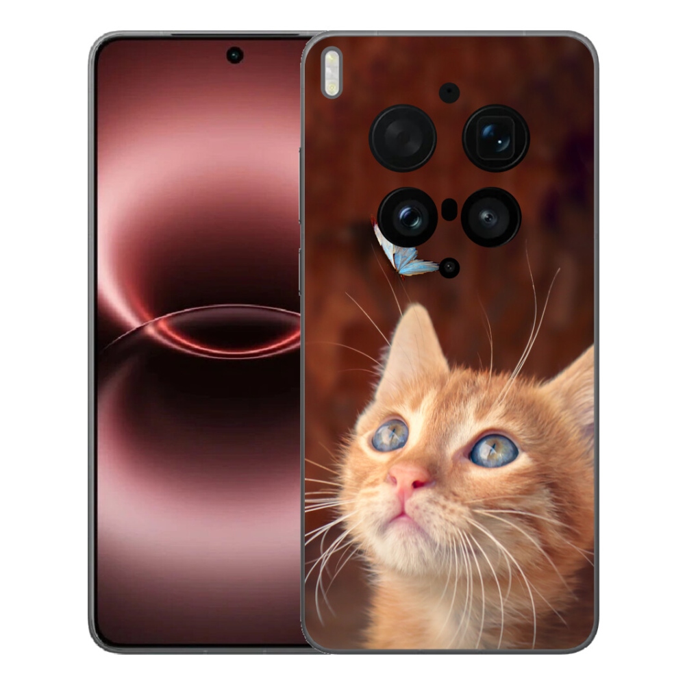 Gelový kryt mmCase na Vivo X300 Ultra - motýl a kotě
