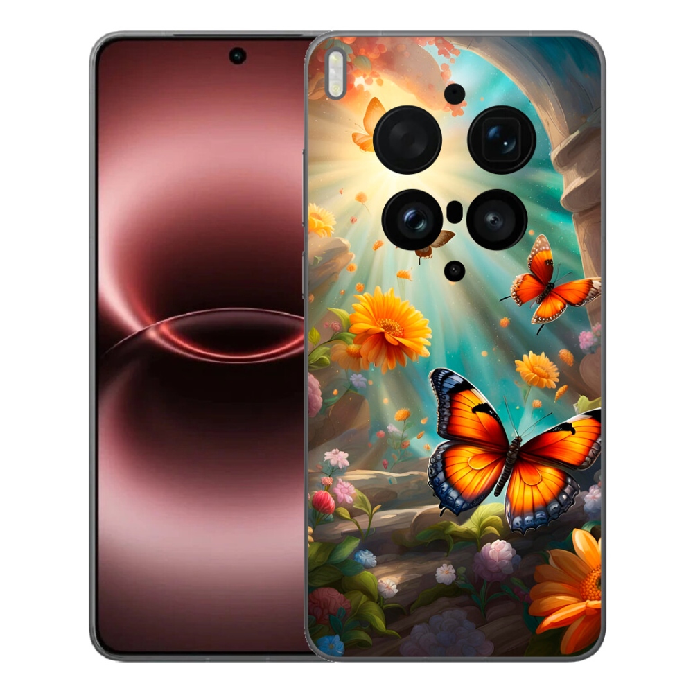 Gelový kryt mmCase na Vivo X300 Ultra - motýlí zahrada 2
