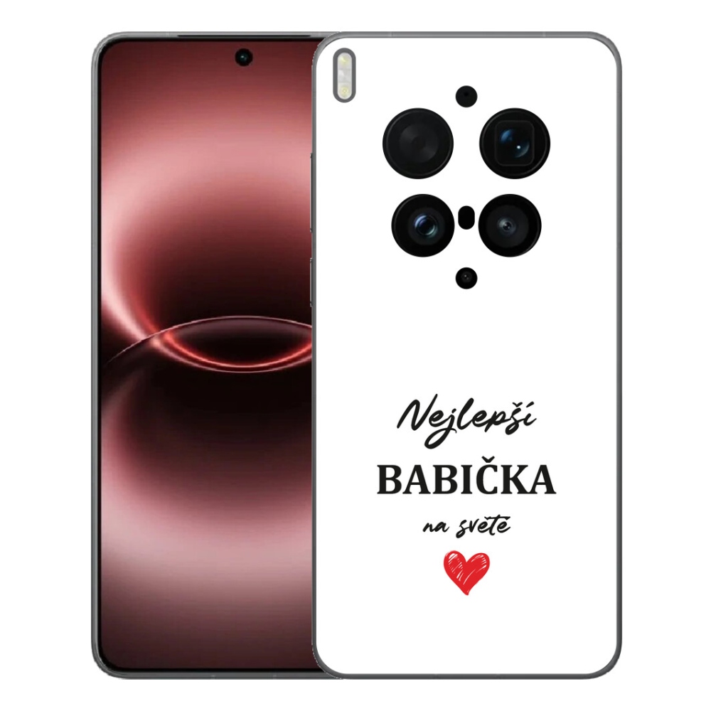 Gelový kryt mmCase na Vivo X300 Ultra - nejlepší babička 1 bílé pozadí