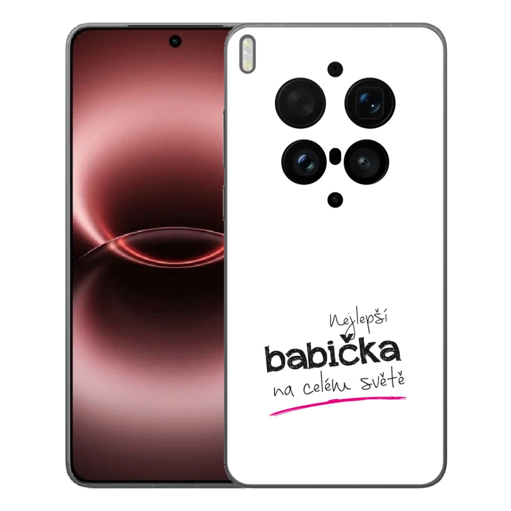 Gelový kryt mmCase na Vivo X300 Ultra - nejlepší babička 4 bílé pozadí
