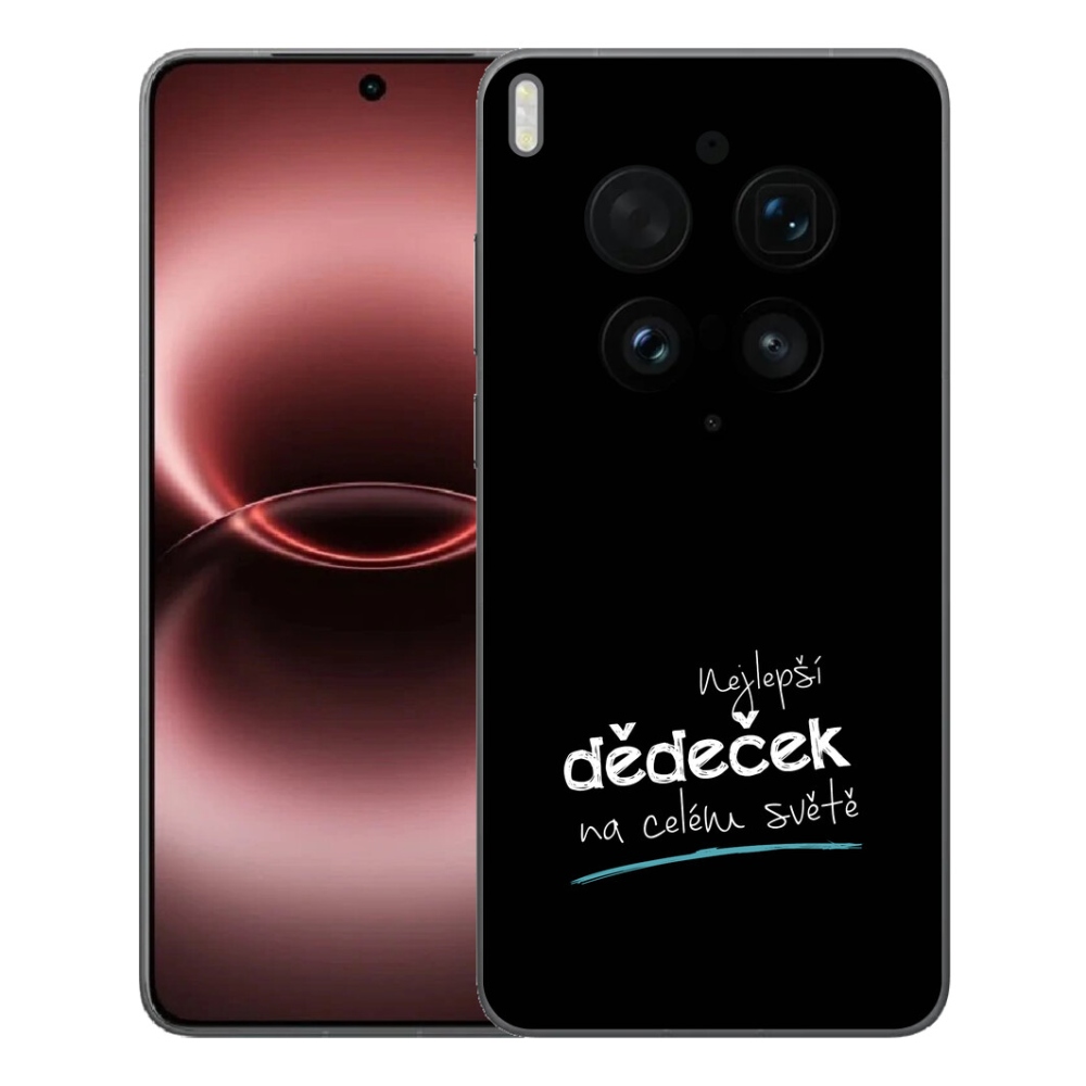 Gelový kryt mmCase na Vivo X300 Ultra - nejlepší dědeček 3 černé pozadí