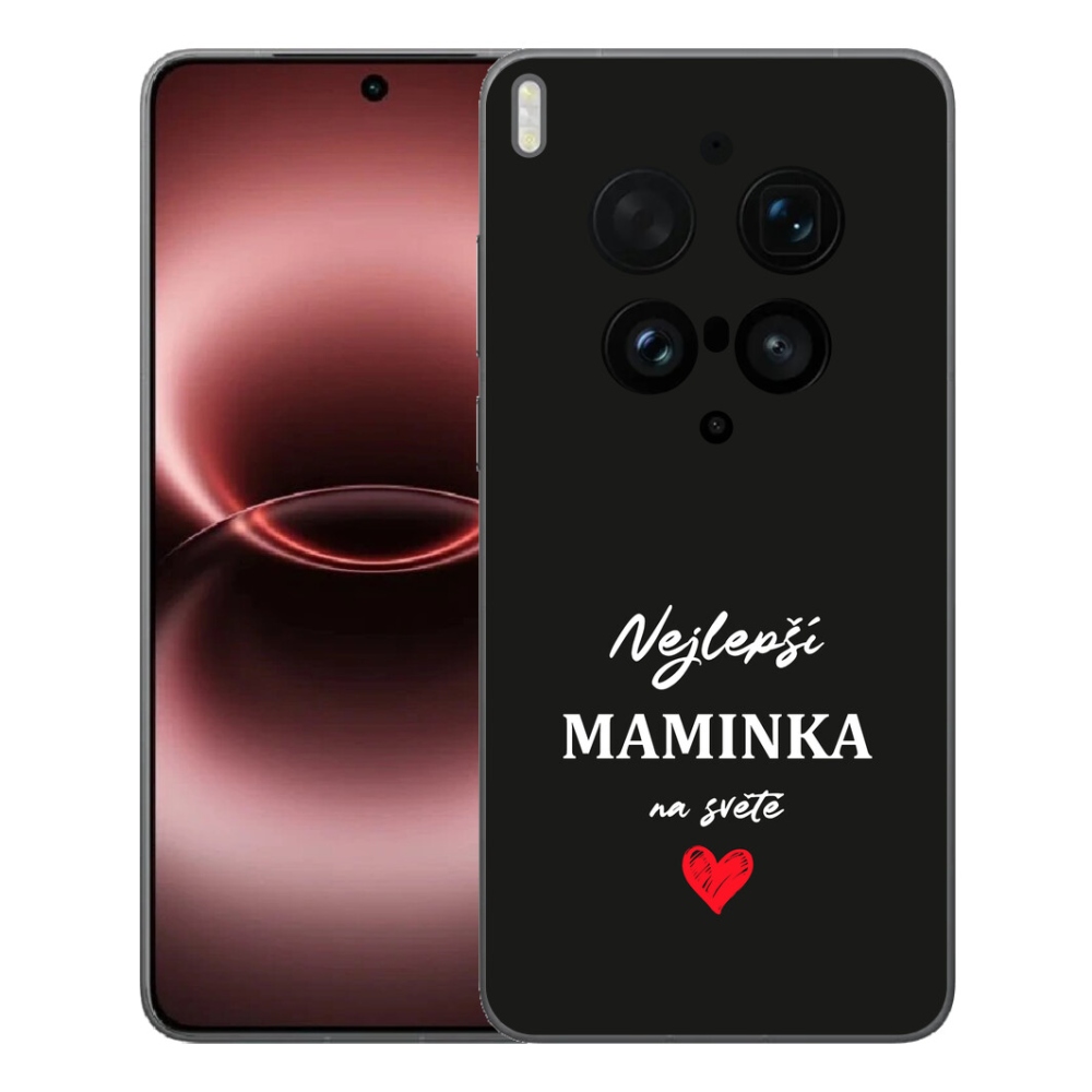 Gelový kryt mmCase na Vivo X300 Ultra - nejlepší maminka 1 černé pozadí