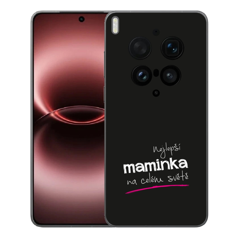 Gelový kryt mmCase na Vivo X300 Ultra - nejlepší maminka 4 černé pozadí
